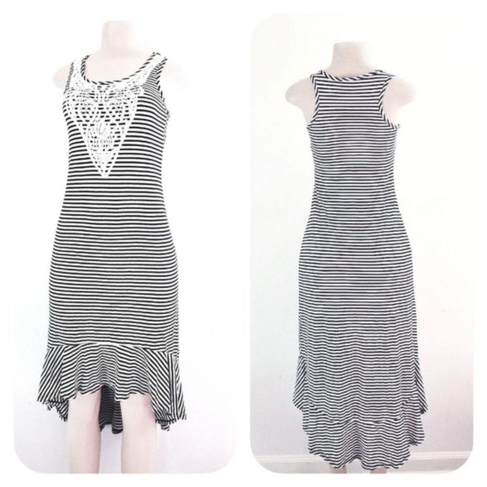 girls black and white lace dress